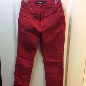 Red Jordache super skinny jeans